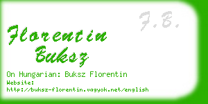 florentin buksz business card